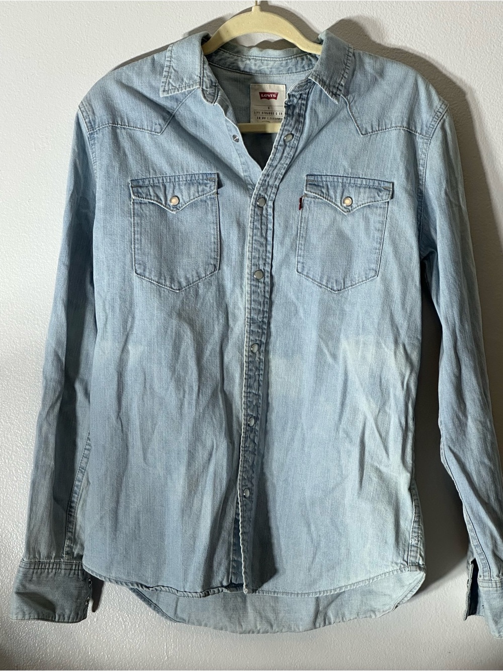 Levi's Light Blue Denim Button-Down Western Shirt